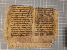 Load image into Gallery viewer, Leaf Fragment from a Latin Missal, Containing the Feast of St Achatius and the Virgil of St John, Germany, 14th Century. Manuscript on Parchment. Recovered from a Binding