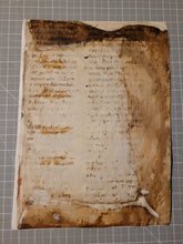 Load image into Gallery viewer, Sacramentary Containing Part of the Holy Mass, First Quarter of the 12th Century. Italian Manuscript on Parchment. Recovered Manuscript Waste Fragment