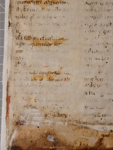 Sacramentary Containing Part of the Holy Mass, First Quarter of the 12th Century. Italian Manuscript on Parchment. Recovered Manuscript Waste Fragment