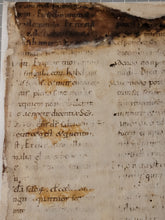 Load image into Gallery viewer, Sacramentary Containing Part of the Holy Mass, First Quarter of the 12th Century. Italian Manuscript on Parchment. Recovered Manuscript Waste Fragment