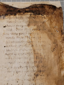 Sacramentary Containing Part of the Holy Mass, First Quarter of the 12th Century. Italian Manuscript on Parchment. Recovered Manuscript Waste Fragment