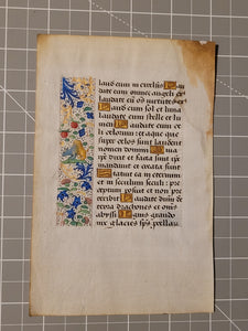 Leaf From an Illuminated Book of Hours, France, Circa 1480. Reserved for Client