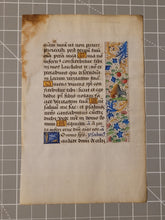 Load image into Gallery viewer, Leaf From an Illuminated Book of Hours, France, Circa 1480. Reserved for Client
