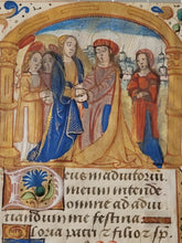 Load image into Gallery viewer, ***RESERVED*** The Marriage of the Virgin. Miniature From an Illuminated Manuscript Book of Hours, Use of Rome(?), Rouen. Circa 1480-1500