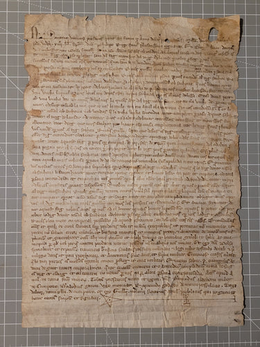 Medieval Charter. Manuscript on Parchment from France, 1292