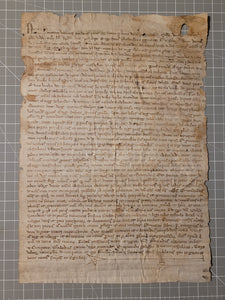 Medieval Charter. Manuscript on Parchment from France, 1292