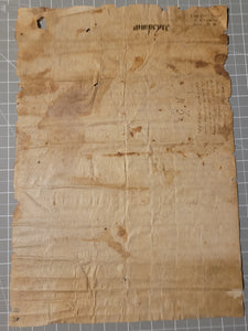 Medieval Charter. Manuscript on Parchment from France, 1292