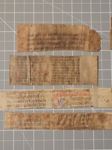 Medieval Binder’s Waste Fragment Study Lot, 12th-14th Century. 11 Pieces