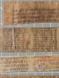 Medieval Binder’s Waste Fragment Study Lot, 12th-14th Century. 11 Pieces