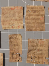 Load image into Gallery viewer, Medieval Binder’s Waste Fragment Study Lot, 12th-14th Century. 11 Pieces