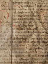 Load image into Gallery viewer, ***RESERVED*** Bifolio Leaf Fragment from a Latin Missal, Germany, Late 11th to Early 12th Century. Manuscript on Parchment. 24 Lines of Carolingian Script. Recovered from a Binding