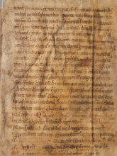 Load image into Gallery viewer, ***RESERVED*** Bifolio Leaf Fragment from a Latin Missal, Germany, Late 11th to Early 12th Century. Manuscript on Parchment. 24 Lines of Carolingian Script. Recovered from a Binding