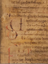 Load image into Gallery viewer, ***RESERVED*** Bifolio Leaf Fragment from a Latin Missal, Germany, Late 11th to Early 12th Century. Manuscript on Parchment. 24 Lines of Carolingian Script. Recovered from a Binding