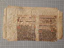 Load image into Gallery viewer, Leaf Fragment from a Latin Missal, Germany, 14th Century. Manuscript on Parchment. 20 Lines of Gothic Script. Musical Notation. Recovered from a Binding