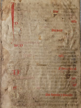 Load image into Gallery viewer, Leaf from a Liturgical Manuscript, 15th Century. Manuscript on Parchment