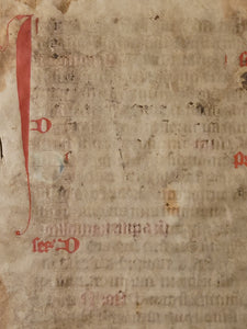 Leaf from a Liturgical Manuscript, 15th Century. Manuscript on Parchment