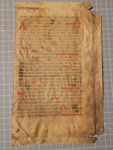 Load image into Gallery viewer, Leaf from a Liturgical Manuscript, 15th Century. Manuscript on Parchment