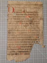 Load image into Gallery viewer, Leaf Fragment from a Latin Missal, Germany, 15th Century. Manuscript on Parchment. 21 Lines of Gothic Script