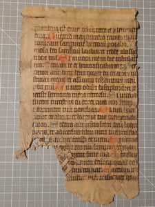 Leaf Fragment from a Latin Missal, Germany, 15th Century. Manuscript on Parchment. 21 Lines of Gothic Script