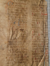 Load image into Gallery viewer, Two Leaf Bifolio from a Latin Missal, Germany, Early to Mid 15th Century. Manuscript on Parchment. 25 Lines of Gothic Script, 4 Large Initials. Recovered from a Binding