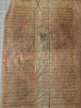 Load image into Gallery viewer, Leaf from a Latin Missal, Germany, 14th Century. Manuscript on Parchment. 33 Lines of Gothic Script, and Three Large Initials. Recovered from a Binding