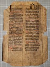 Load image into Gallery viewer, Leaf from a Latin Missal, Germany, 15th Century. 29 Lines of Gothic Script. Manuscript on Parchment. Recovered from a Binding