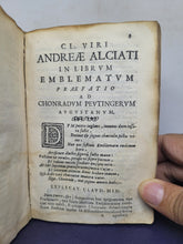 Load image into Gallery viewer, Emblemata V. Cl. Andreae Alciati: cu[m] imaginibus plerisque restitutis ad mentem auctoris, 1618