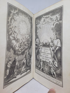 L'Office de la Semaine Sainte, à l'usage de la Maison du Roi. Imprimé par exprès commandement de Sa Majesté, 1743. Arms of King Louis XV. Fanfare Binding Attributable to Antoine Michel Padeloup