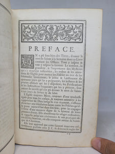 L'Office de la Semaine Sainte, à l'usage de la Maison du Roi. Imprimé par exprès commandement de Sa Majesté, 1743. Arms of King Louis XV. Fanfare Binding Attributable to Antoine Michel Padeloup