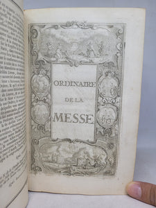 L'Office de la Semaine Sainte, à l'usage de la Maison du Roi. Imprimé par exprès commandement de Sa Majesté, 1743. Arms of King Louis XV. Fanfare Binding Attributable to Antoine Michel Padeloup