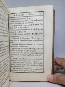 L'Office de la Semaine Sainte, à l'usage de la Maison du Roi. Imprimé par exprès commandement de Sa Majesté, 1743. Arms of King Louis XV. Fanfare Binding Attributable to Antoine Michel Padeloup