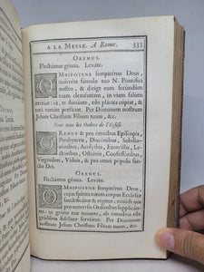 L'Office de la Semaine Sainte, à l'usage de la Maison du Roi. Imprimé par exprès commandement de Sa Majesté, 1743. Arms of King Louis XV. Fanfare Binding Attributable to Antoine Michel Padeloup