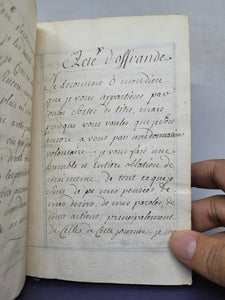 Prieres de Matin, and other Prayers, 18th Century. French Manuscript Book of Morning Prayers and More