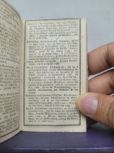 Etrennes Interessantes des Quatre Parties du Monde, 1814. Finely Bound Miniature Almanac