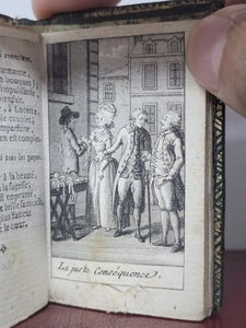 Le Protee Complaisant, 1789. Extremely Scarce Miniature Almanac with Mirror and Bellows Bound In. No Copies Recorded on Worldcat