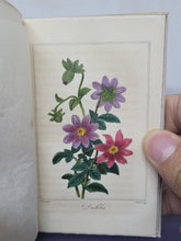 Load image into Gallery viewer, Le Parterre de Flore, 1820. Scarce Miniature Book Bound in a Silk Cartonnage Binding