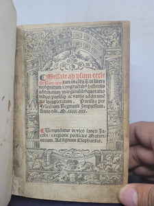 Missale ad usum ecclesie Romane recognitum ac variis additamentis locupletatum, 1530. Recorded as a Lost Book on USTC