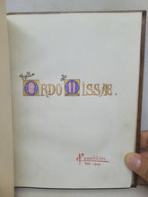 Load image into Gallery viewer, Ordo Missae, 1923. Sumptuously Bound and Beautiful Modern Illuminated Manuscript on Vellum, with Two Full Page Miniatures, and Three Smaller Miniatures