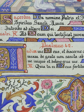 Load image into Gallery viewer, Ordo Missae, 1923. Sumptuously Bound and Beautiful Modern Illuminated Manuscript on Vellum, with Two Full Page Miniatures, and Three Smaller Miniatures