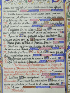 Ordo Missae, 1923. Sumptuously Bound and Beautiful Modern Illuminated Manuscript on Vellum, with Two Full Page Miniatures, and Three Smaller Miniatures