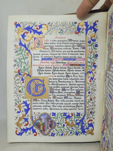 Ordo Missae, 1923. Sumptuously Bound and Beautiful Modern Illuminated Manuscript on Vellum, with Two Full Page Miniatures, and Three Smaller Miniatures