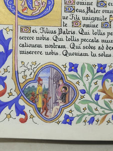 Ordo Missae, 1923. Sumptuously Bound and Beautiful Modern Illuminated Manuscript on Vellum, with Two Full Page Miniatures, and Three Smaller Miniatures