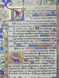 Ordo Missae, 1923. Sumptuously Bound and Beautiful Modern Illuminated Manuscript on Vellum, with Two Full Page Miniatures, and Three Smaller Miniatures