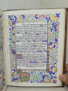 Ordo Missae, 1923. Sumptuously Bound and Beautiful Modern Illuminated Manuscript on Vellum, with Two Full Page Miniatures, and Three Smaller Miniatures