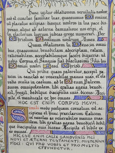 Ordo Missae, 1923. Sumptuously Bound and Beautiful Modern Illuminated Manuscript on Vellum, with Two Full Page Miniatures, and Three Smaller Miniatures