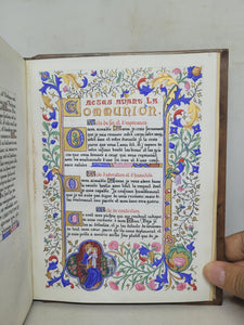 Ordo Missae, 1923. Sumptuously Bound and Beautiful Modern Illuminated Manuscript on Vellum, with Two Full Page Miniatures, and Three Smaller Miniatures