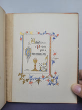 Load image into Gallery viewer, Actes Et Prieres Pour La Communion. Modern Illuminated Calligraphic Manuscript with Two Full Page Miniatures, 1897