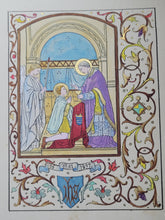 Load image into Gallery viewer, Actes Et Prieres Pour La Communion. Modern Illuminated Calligraphic Manuscript with Two Full Page Miniatures, 1897