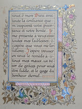 Load image into Gallery viewer, Actes Et Prieres Pour La Communion. Modern Illuminated Calligraphic Manuscript with Two Full Page Miniatures, 1897