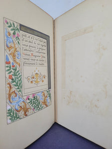 Actes Et Prieres Pour La Communion. Modern Illuminated Calligraphic Manuscript with Two Full Page Miniatures, 1897